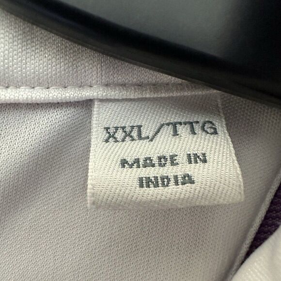 Cutter & Buck Polo Shirt Men 2XL Purple Striped Short Sleeve DryTec Casual Adult - Picture 3 of 8